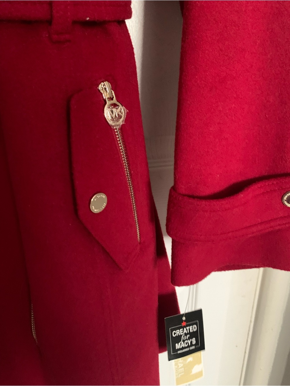 Michael Kors NWT Red Belted Wool-Blend Coat XXL - Picture 9 of 11